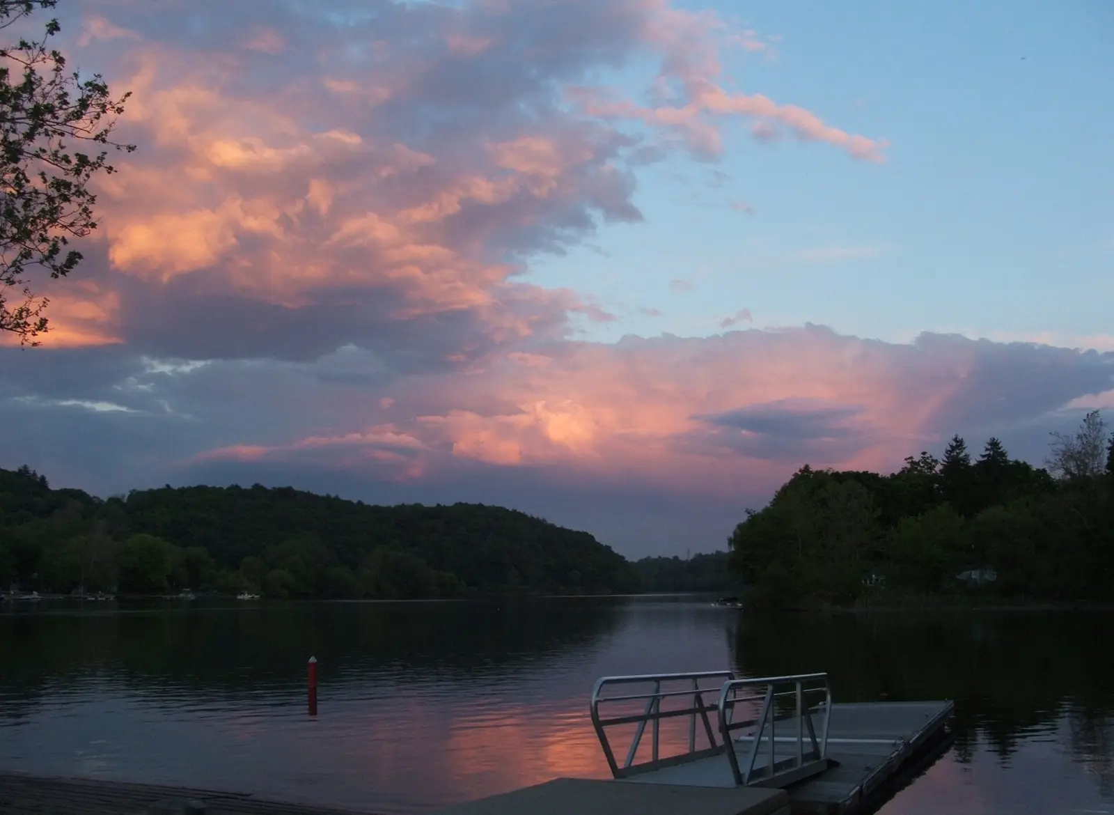 Sunset at Indian Well State Park on the Housatonic River in Shelton, Connecticut